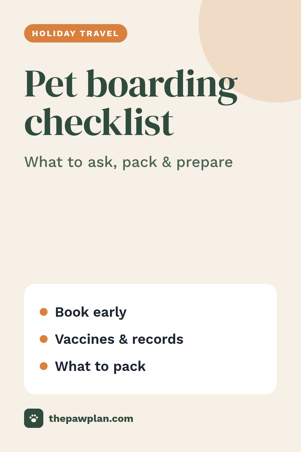 Holiday pet boarding checklist: what to ask, pack and prepare